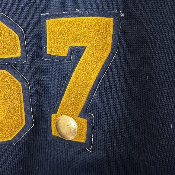 1940s Vintage O’Shea Wool Varsity Sweater – Navy & Gold – Size 40  Small/Medium) - Picture 9 of 9